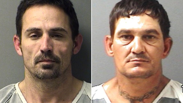 PHOTO: This booking photo provided by the The Hopkins County Sheriffs Office shows John Marlin King, left, and Brian Allen Tucker, right, an inmate awaiting trial on a capital murder charge in a 2011 slaying; the two men broke out of the Hopkins County J