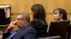 Jodi Arias confers with her attorneys as the jury deliberates in her death penalty.