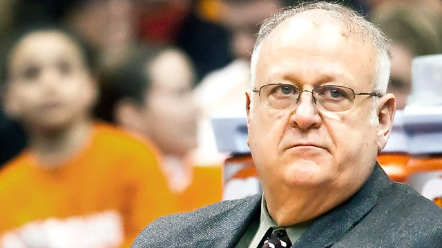 PHOTO: Syracuse assistant basketball coach Bernie Fine, shown in this March 2, 2010 file photo, was placed on administrative leave after child molesting allegations arose.