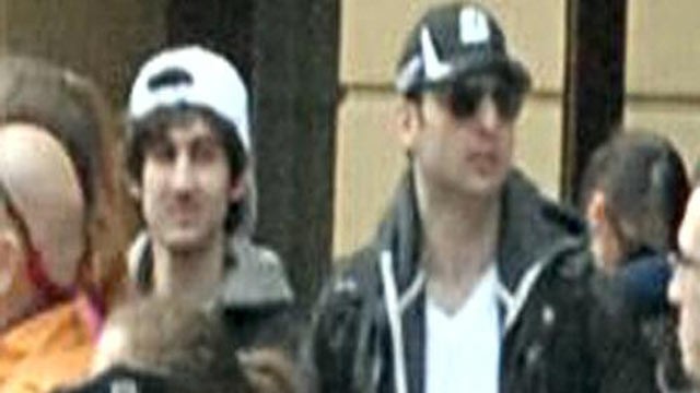PHOTO: This photo released by the FBI early Friday April 19, 2013, shows what the FBI is calling the suspects together, walking through the crowd in Boston on Monday, April 15, 2013, before the explosions at the Boston Marathon.