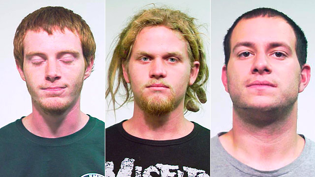 PHOTO: (L-R) Brian Church, 20, of Ft. Lauderdale Fla., 24-year-old Vincent Betterly of Oakland Park, Fla., and 24-year-old Jared Chase of Keene, N.H. have all been charged with conspiracy to commit terrorism, providing support for terrorism and possession
