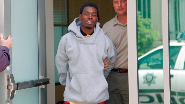 PHOTO: This photo provided by the Las Vegas Metropolitan Police Department shows Bryan Clay, April 27, 2012. The department said Clay was arrested on child abuse charges and will be charged Saturday in connection with the murders of 38-year-old Ignacia Ma
