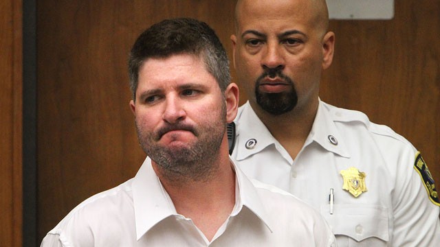 PHOTO: Christopher Piantedosi, 39, of Methuen, Mass. is arraigned in Woburn District Court in Woburn, Mass., May 7, 2012.