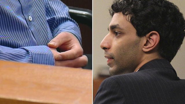 PHOTO: Dharun Ravi, left, listens to witness testimony during his trial at Middlesex County Superior Court in New Brunswick, N.J.