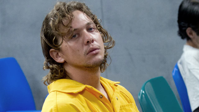 PHOTO: In this Aug. 11, 2011 photo, Dylan Dougherty Stanley awaits advisement at the Pueblo County Sheriffs Office detention center in Pueblo, Colo.