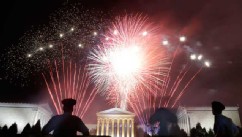 PHOTO: Fireworks light up the sky over the Philadelphia Museum of Art during an Independence Day celebration on July 4, 2012, in Philadelphia.