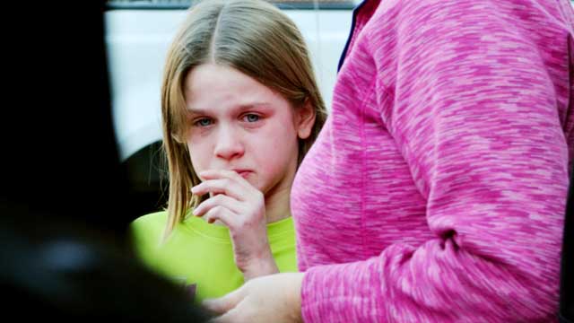 PHOTO: A young girl cires following a shooting at the Sandy Hook Elementary School in Newtown, Conn., about 60 miles northeast of New York City on Dec. 14, 2012.