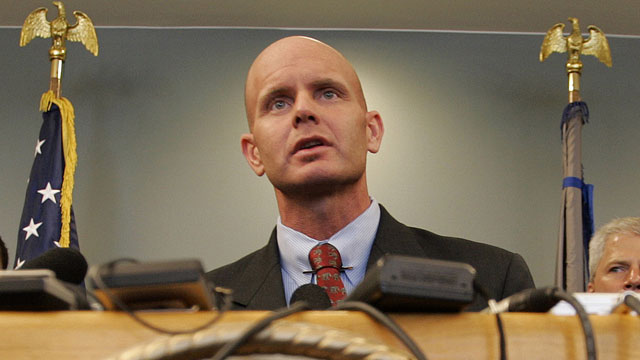 PHOTO: In this July 27, 2005 photo, FBI Agent Frederick Humphries speaks during a news conference after the sentencing of Ahmed Ressam at the Federal Courthouse in Seattle.