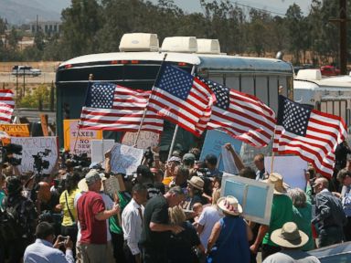 Protesters Turn Away Buses Carrying Migrant Families