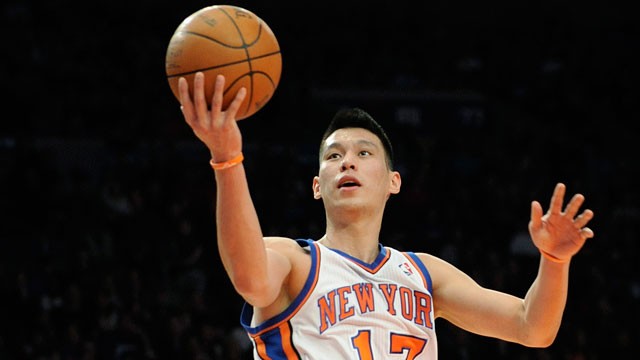 PHOTO: New York Knicks' Jeremy Lin drives to the basket during the second quarter of an NBA basketball game New Jersey Nets on Feb. 4, 2012, at Madison Square Garden in New York.
