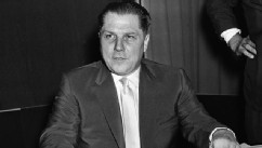 PHOTO: This July 26, 1959 file photo shows Teamsters Union president Jimmy Hoffa in Washington.