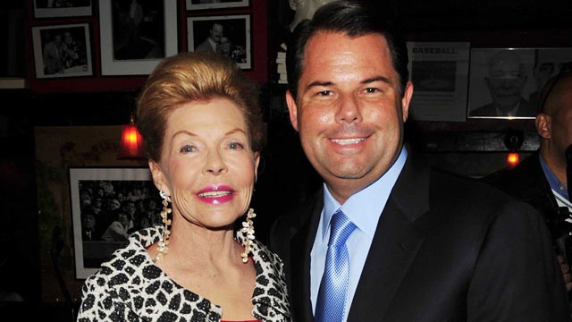 PHOTO: Lois Pope and Paul David Pope are seen at "The Deeds of My Father" book launch at Elains, Oct. 6, 2010, in New York City.
