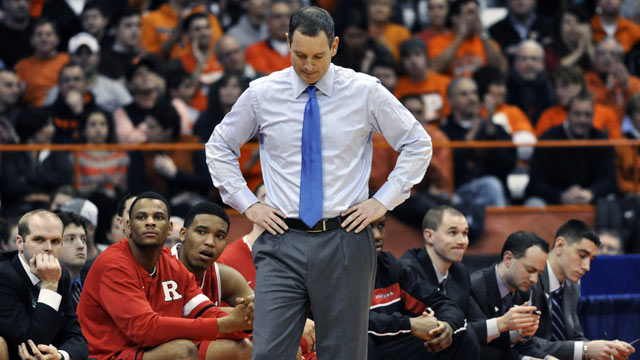 PHOTO: Former Rutgers University mens basketball coach, Mike Rice, will receive a $100,000 bonus from the school, despite being fired on April 3, 2013.