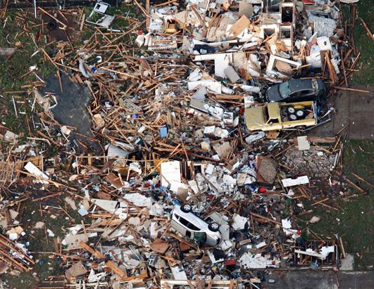 Oklahoma Tornado Levels Towns