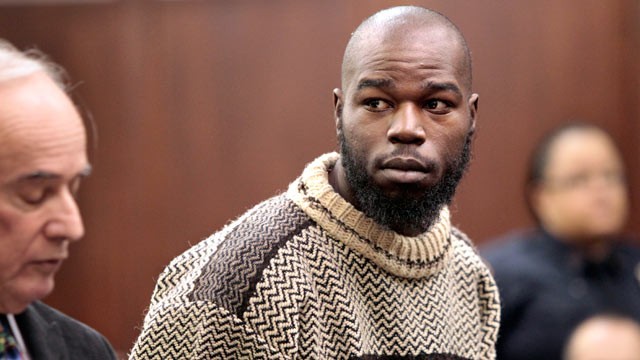PHOTO: Naeem Davis stands in front of Judge Lynn Kotler during his arraignment on murder charges, Dec. 5, 2012, in New York.