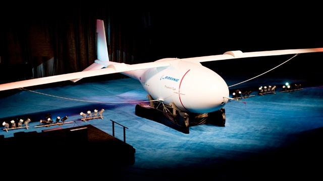 PHOTO: This image shows the hydrogen-powered Phantom Eye unmanned airborne system, a demonstrator that will stay aloft at 65,000 feet for up to four days.