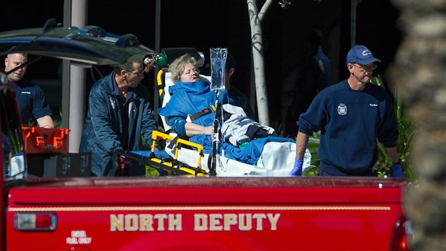 PHOTO: Woman on stretcher