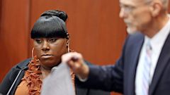 PHOTO: Witness Rachel Jeantel, left, continues her testimony to defense attorney Don West on day 14 of George Zimmerman's trial in Seminole circuit court in Sanford, Fla., June 27, 2013.