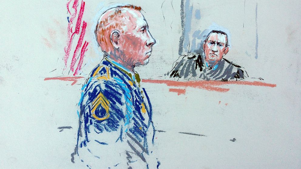 PHOTO: Courtroom sketch of Army Sgt. Robert Bales