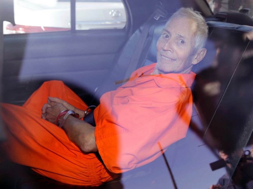 PHOTO: Robert Durst is transported from Orleans Parish Criminal District Court to the Orleans Parish Prison after his arraignment in New Orleans, March 17, 2015.