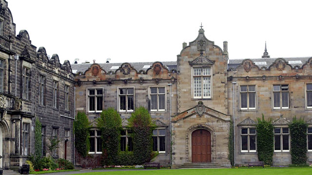 PHOTO: A section of the campus at St. Andrews University in Scotland is shown.