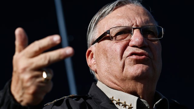 PHOTO: Maricopa County Sheriff Joe Arpaio speaks with the media in Phoenix on Jan. 9, 2013.