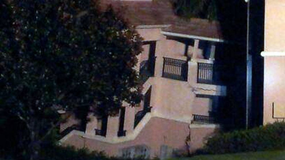 PHOTO: A building at the Summer Bay Resort in Clermont, Fla, shows damage from collapsing into a sinkhole early Monday Aug. 12, 2013.