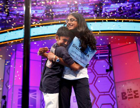 Faces at the Spelling Bee