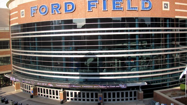 PHOTO: The exterior of Ford Field in Detroit is shown, Nov. 10, 2011, the day before the start of The Call, a 24-hour Christian prayer gathering.