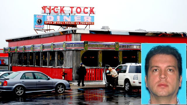 PHOTO: Georgios Spyropoulos was arrested April 9, 2013 at the Tick Tock Diner that he manages in Clifton, N.J. for conspiracy in a plot to have a hit man kill his uncle.