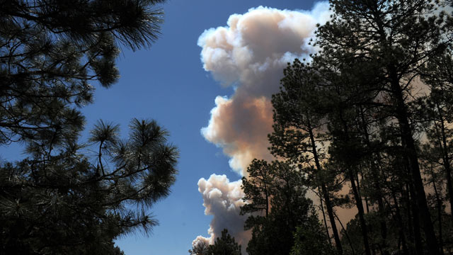 PHOTO: Smoke billows from the Little Bear fire in southeastern New Mexico near Ruidoso, Saturday, June 9, 2012.