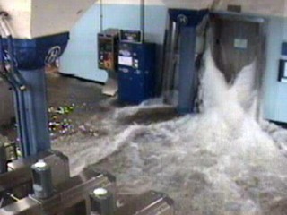 Watch: Sandy Floods NYC Subway System