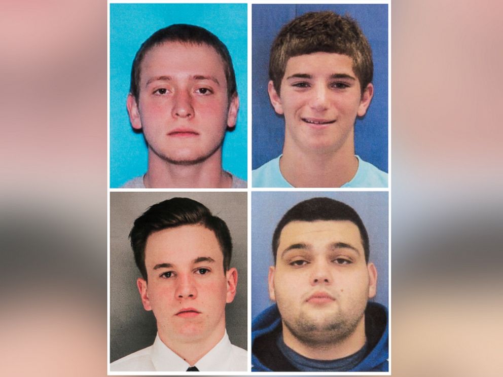 PHOTO: Bucks County District Attorneys Office photos show L-R, top row: Dean Finocchiaro, 18, Tom Meo, 21, Jimi Patrick, 19 and Mark Sturgis, 22, four men who went missing on a sprawling farm in Bucks County, about 40 miles north of Philadelphia.