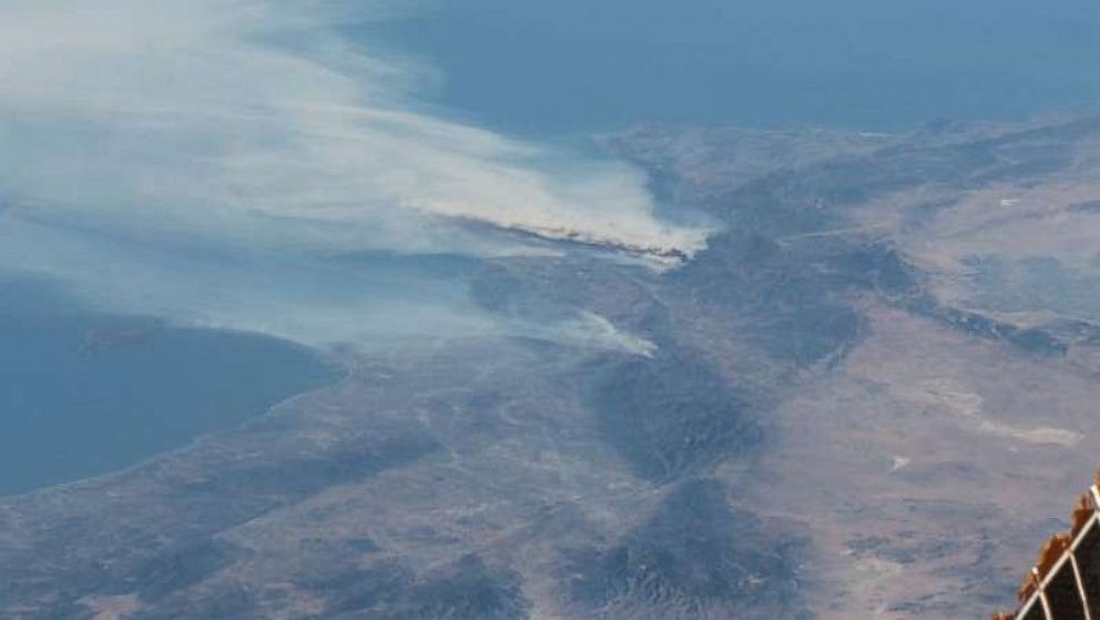 Striking images show California wildfires from space