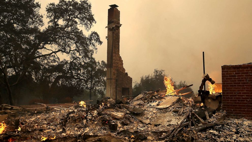 Wildfires rage through California wine country Photos ABC News