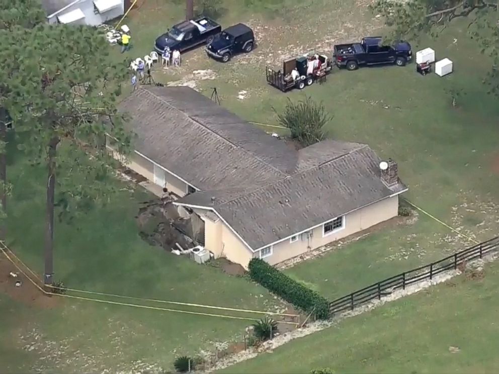 Sinkhole swallows part of Florida home