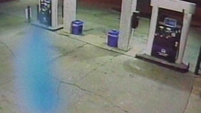 VIDEO: Haunting blue images are captured by surveillance video.