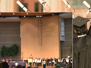 graduation ceremonies at the local church