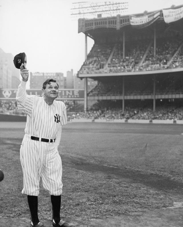 1948 New York Yankees BABE RUTH Glossy 8x10 Farewell Photo 