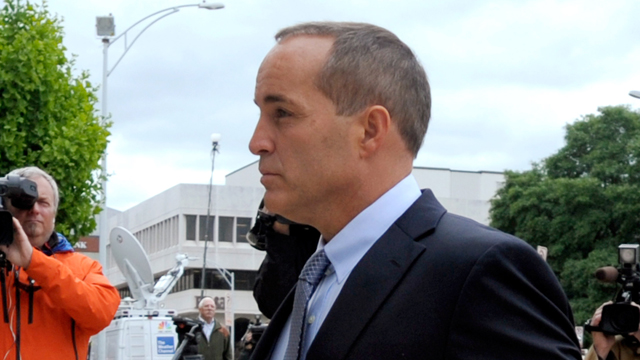 PHOTO: Andrew Young, former campaign aide to former Sen. John Edwards, enters the Federal Courthouse on April 23, 2012 in Greensboro, N.C.