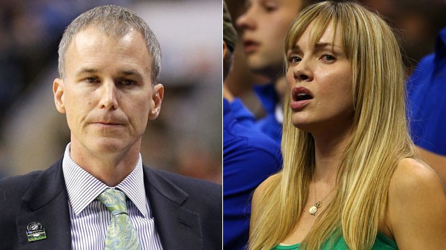 PHOTO: Florida Gulf Coast head coach, Andy Enfield, and his wife, Amanda Marcum Enfield, a former Maxim model, have gained notoriety during Florida Gulf Coast's cinderally run during the NCAA basketball tournament.