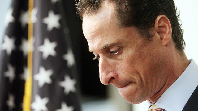 PHOTO: Rep. Anthony Weiner (D-NY) announces his resignation, June 16, 2011 in the Brooklyn borough of New York City.