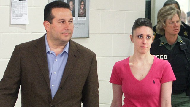 PHOTO: Casey Anthony leaves with her attorney Jose Baez from the Booking and Release Center at the Orange County Jail, July 17, 2011 in Orlando, Fla.