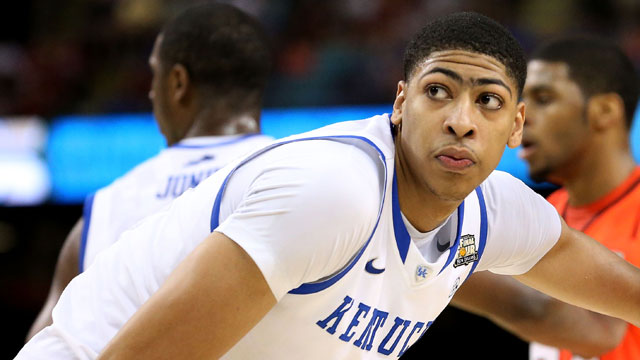 PHOTO: Anthony Davis #23 of the Kentucky Wildcats plays during the National Semifinal game of the 2012 NCAA Division I Mens Basketball Championship at the Mercedes-Benz Superdome on March 31, 2012 in New Orleans, Louisiana.