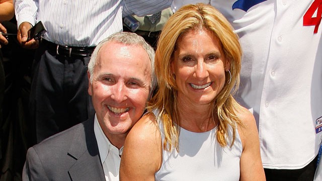 PHOTO: Team owner Frank McCourt, left, and wife Jamie attend a special star ceremony honoring the Los Angeles Dodgers with an Award of Excellence on the Hollywood Walk of Fame, June 20, 2008, in Hollywood, Calif.