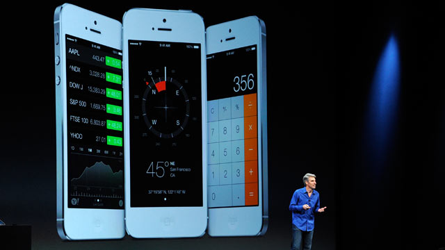 PHOTO: Craig Federighi, vice president of software engineering at Apple Inc., speaks during the keynote of the World Wide Developers Conference (WWDC) in San Francisco, June 10, 2013.