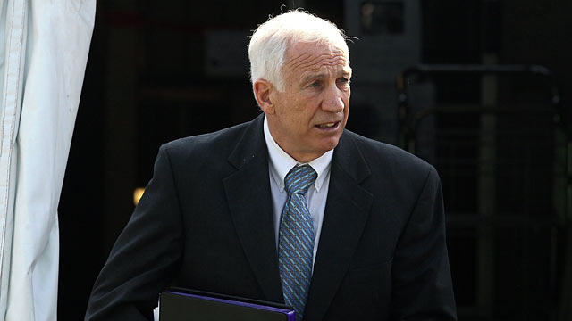 PHOTO: Former Penn State assistant football coach Jerry Sandusky leaves the Center County Courthouse, June 19, 2012 in Bellefonte, Pennsylvania.