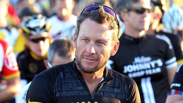 PHOTO: Lance Armstrong waits at the starting line, at his Team Livestrong Challenge bike ride, in this Oct. 15, 2011 file photo, in Dripping Springs, Texas.