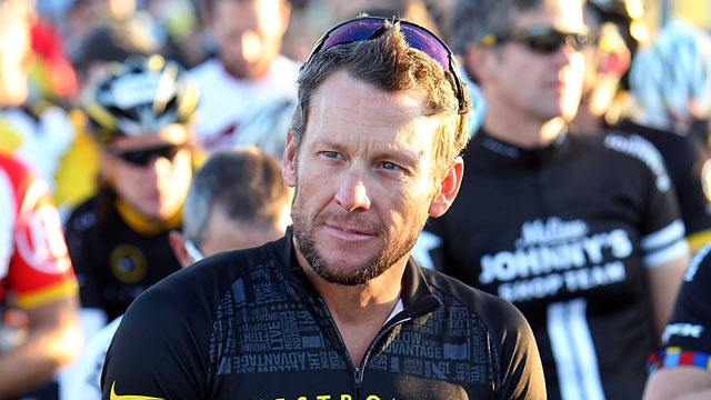 PHOTO: Lance Armstrong waits at the starting line, at his Team Livestrong Challenge bike ride, in this Oct. 15, 2011 file photo, in Dripping Springs, Texas.
