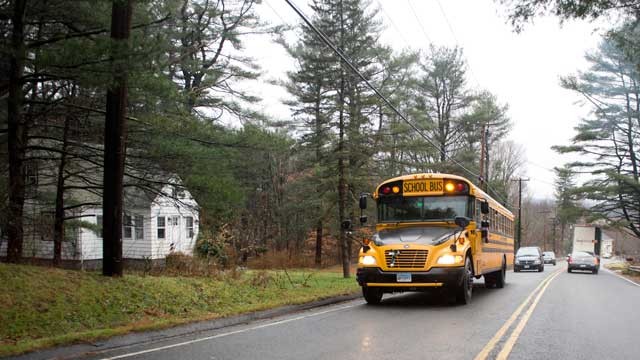 PHOTO: A school bus drives, Dec. 18, 2012 in Newtown, Connecticut.